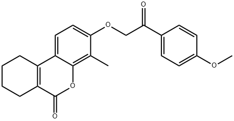 3-[2-(4-methoxyphenyl)-2-oxoethoxy]-4-methyl-7,8,9,10-tetrahydrobenzo[c]chromen-6-one Structure