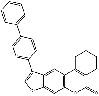 10-(4-phenylphenyl)-1,2,3,4-tetrahydro-[1]benzofuro[6,5-c]isochromen-5-one Structure