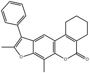 7,9-dimethyl-10-phenyl-1,2,3,4-tetrahydro-[1]benzofuro[6,5-c]isochromen-5-one Structure