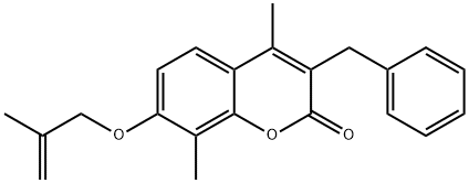 3-benzyl-4,8-dimethyl-7-(2-methylprop-2-enoxy)chromen-2-one|