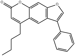 5-butyl-3-phenylfuro[3,2-g]chromen-7-one Structure