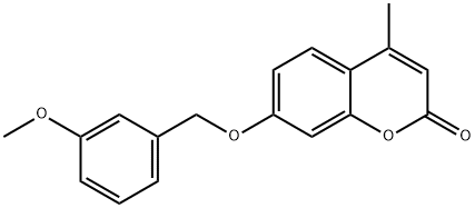 7-[(3-methoxyphenyl)methoxy]-4-methylchromen-2-one Struktur