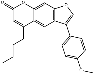 5-butyl-3-(4-methoxyphenyl)furo[3,2-g]chromen-7-one Structure