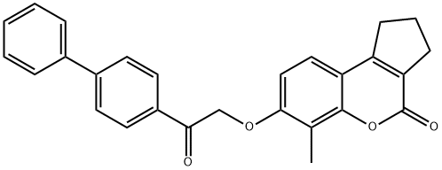 6-methyl-7-[2-oxo-2-(4-phenylphenyl)ethoxy]-2,3-dihydro-1H-cyclopenta[c]chromen-4-one|