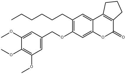 376377-76-3 8-hexyl-7-[(3,4,5-trimethoxyphenyl)methoxy]-2,3-dihydro-1H-cyclopenta[c]chromen-4-one