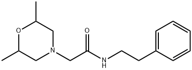 2-(2,6-dimethylmorpholin-4-yl)-N-(2-phenylethyl)acetamide Struktur