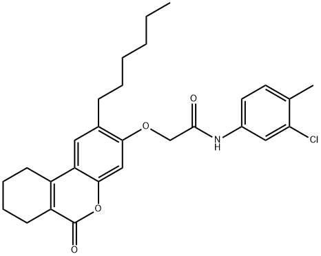 379731-47-2 N-(3-chloro-4-methylphenyl)-2-[(2-hexyl-6-oxo-7,8,9,10-tetrahydrobenzo[c]chromen-3-yl)oxy]acetamide