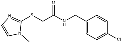 N-[(4-chlorophenyl)methyl]-2-(1-methylimidazol-2-yl)sulfanylacetamide Struktur