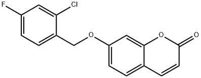 7-[(2-chloro-4-fluorophenyl)methoxy]chromen-2-one 结构式