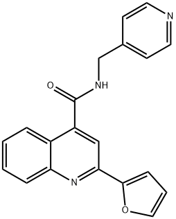 2-(furan-2-yl)-N-(pyridin-4-ylmethyl)quinoline-4-carboxamide Struktur