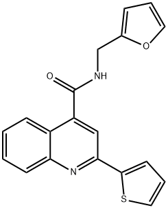 N-(furan-2-ylmethyl)-2-thiophen-2-ylquinoline-4-carboxamide Structure