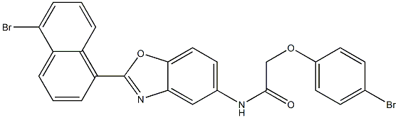 N-[2-(5-bromonaphthalen-1-yl)-1,3-benzoxazol-5-yl]-2-(4-bromophenoxy)acetamide Struktur