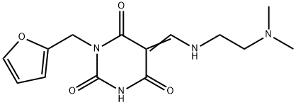 (5Z)-5-[[2-(dimethylamino)ethylamino]methylidene]-1-(furan-2-ylmethyl)-1,3-diazinane-2,4,6-trione|