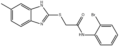 N-(2-bromophenyl)-2-[(6-methyl-1H-benzimidazol-2-yl)sulfanyl]acetamide Structure