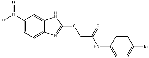 N-(4-bromophenyl)-2-[(6-nitro-1H-benzimidazol-2-yl)sulfanyl]acetamide Structure