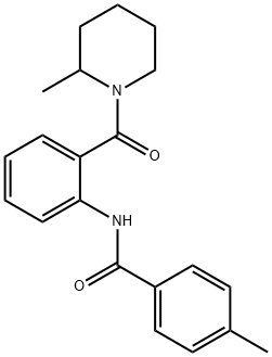 4-methyl-N-[2-(2-methylpiperidine-1-carbonyl)phenyl]benzamide Struktur