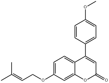 384360-71-8 4-(4-methoxyphenyl)-7-(3-methylbut-2-enoxy)chromen-2-one