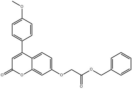 benzyl 2-[4-(4-methoxyphenyl)-2-oxochromen-7-yl]oxyacetate Structure