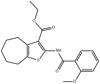 ethyl 2-[(2-methoxybenzoyl)amino]-5,6,7,8-tetrahydro-4H-cyclohepta[b]thiophene-3-carboxylate Structure