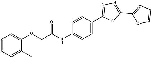 N-[4-[5-(furan-2-yl)-1,3,4-oxadiazol-2-yl]phenyl]-2-(2-methylphenoxy)acetamide Structure