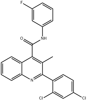 2-(2,4-dichlorophenyl)-N-(3-fluorophenyl)-3-methylquinoline-4-carboxamide Structure