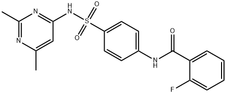 N-[4-[(2,6-dimethylpyrimidin-4-yl)sulfamoyl]phenyl]-2-fluorobenzamide|