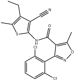 N-(3-cyano-4-ethyl-5-methylthiophen-2-yl)-3-(2,6-dichlorophenyl)-5-methyl-1,2-oxazole-4-carboxamide Structure