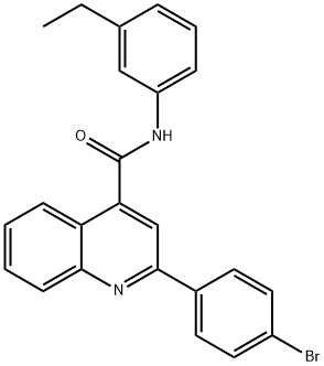 2-(4-bromophenyl)-N-(3-ethylphenyl)quinoline-4-carboxamide Struktur