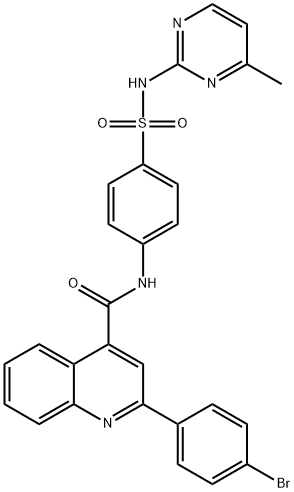 2-(4-bromophenyl)-N-[4-[(4-methylpyrimidin-2-yl)sulfamoyl]phenyl]quinoline-4-carboxamide 化学構造式