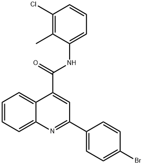 2-(4-bromophenyl)-N-(3-chloro-2-methylphenyl)quinoline-4-carboxamide 化学構造式