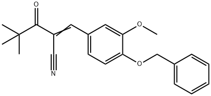 (2Z)-2-[(3-methoxy-4-phenylmethoxyphenyl)methylidene]-4,4-dimethyl-3-oxopentanenitrile Structure