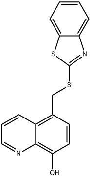 5-(1,3-benzothiazol-2-ylsulfanylmethyl)quinolin-8-ol Structure
