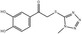 1-(3,4-dihydroxyphenyl)-2-(1-methyltetrazol-5-yl)sulfanylethanone Struktur