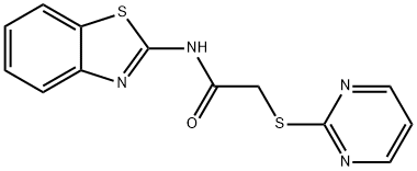 N-(1,3-benzothiazol-2-yl)-2-pyrimidin-2-ylsulfanylacetamide|