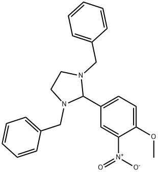 1,3-dibenzyl-2-(4-methoxy-3-nitrophenyl)imidazolidine Struktur