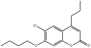 7-butoxy-6-chloro-4-propylchromen-2-one Struktur