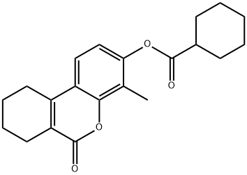 (4-methyl-6-oxo-7,8,9,10-tetrahydrobenzo[c]chromen-3-yl) cyclohexanecarboxylate Structure