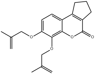 6,7-bis(2-methylprop-2-enoxy)-2,3-dihydro-1H-cyclopenta[c]chromen-4-one Structure