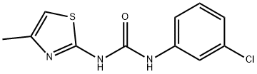 1-(3-chlorophenyl)-3-(4-methyl-1,3-thiazol-2-yl)urea 化学構造式