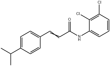 (E)-N-(2,3-dichlorophenyl)-3-(4-propan-2-ylphenyl)prop-2-enamide 化学構造式