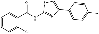 2-chloro-N-[4-(4-methylphenyl)-1,3-thiazol-2-yl]benzamide Structure