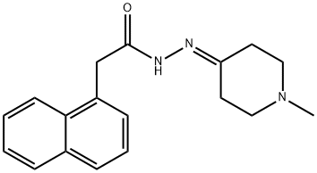 N-[(1-methylpiperidin-4-ylidene)amino]-2-naphthalen-1-ylacetamide Struktur