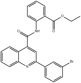 ethyl 2-[[2-(3-bromophenyl)quinoline-4-carbonyl]amino]benzoate Structure