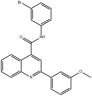 N-(3-bromophenyl)-2-(3-methoxyphenyl)quinoline-4-carboxamide 化学構造式