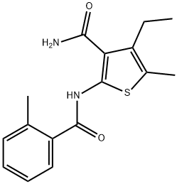 4-ethyl-5-methyl-2-[(2-methylbenzoyl)amino]thiophene-3-carboxamide Structure