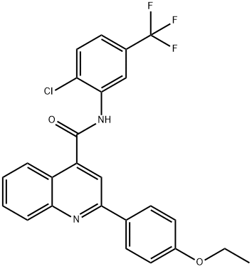 N-[2-chloro-5-(trifluoromethyl)phenyl]-2-(4-ethoxyphenyl)quinoline-4-carboxamide Struktur