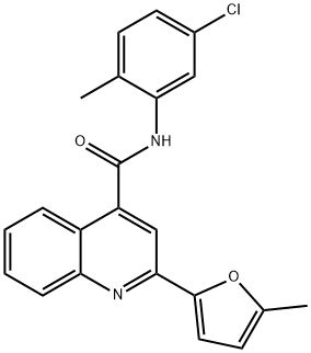 N-(5-chloro-2-methylphenyl)-2-(5-methylfuran-2-yl)quinoline-4-carboxamide 化学構造式