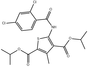 dipropan-2-yl 5-[(2,4-dichlorobenzoyl)amino]-3-methylthiophene-2,4-dicarboxylate,420090-99-9,结构式