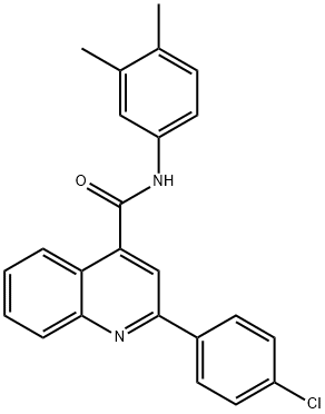 2-(4-chlorophenyl)-N-(3,4-dimethylphenyl)quinoline-4-carboxamide Structure