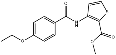 methyl 3-[(4-ethoxybenzoyl)amino]thiophene-2-carboxylate 化学構造式